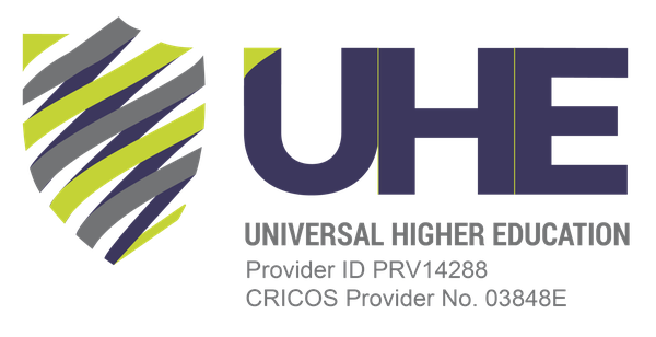Universal Higher Education UK (UHE UK) logo